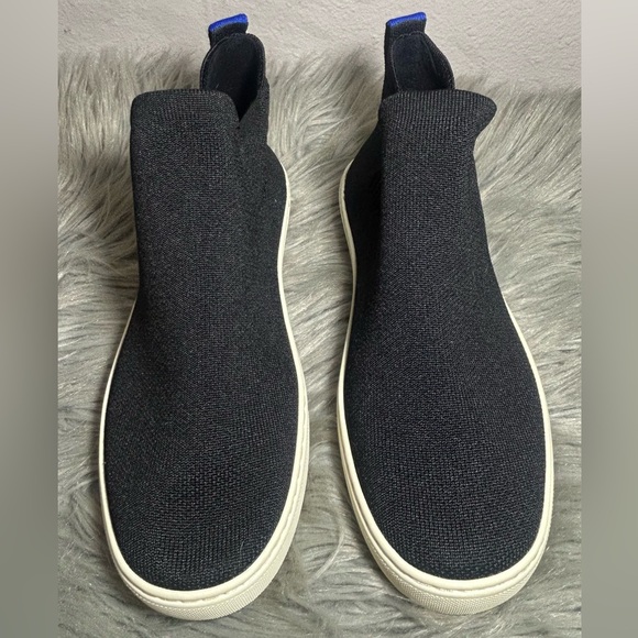 Rothy's The Chelsea Boot Knit Black High Top Knit Pull On Sneaker Size 8 - Picture 3 of 9